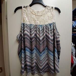 Lace accent tank